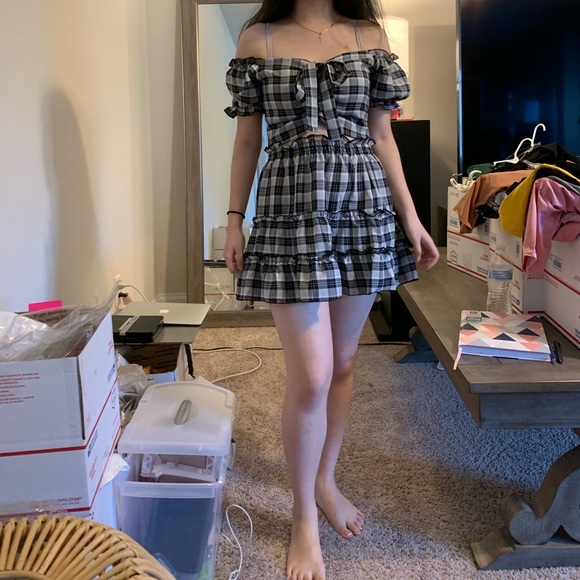 Set 2 pieces with caro stripes - Picture 4 of 4